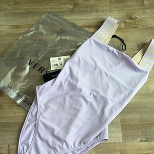 Versace Swim One Piece Wide Strap- Lilac Sz 2   BRAND NEW NEVER WORN